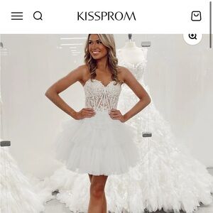 Ivy | A-Line Sweetheart Lace Short Homecoming Dress